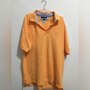 Tommy Hilfiger Mens XXL Color Coral Short Sleeves With Logo‎ Polo Shirt (M-461)